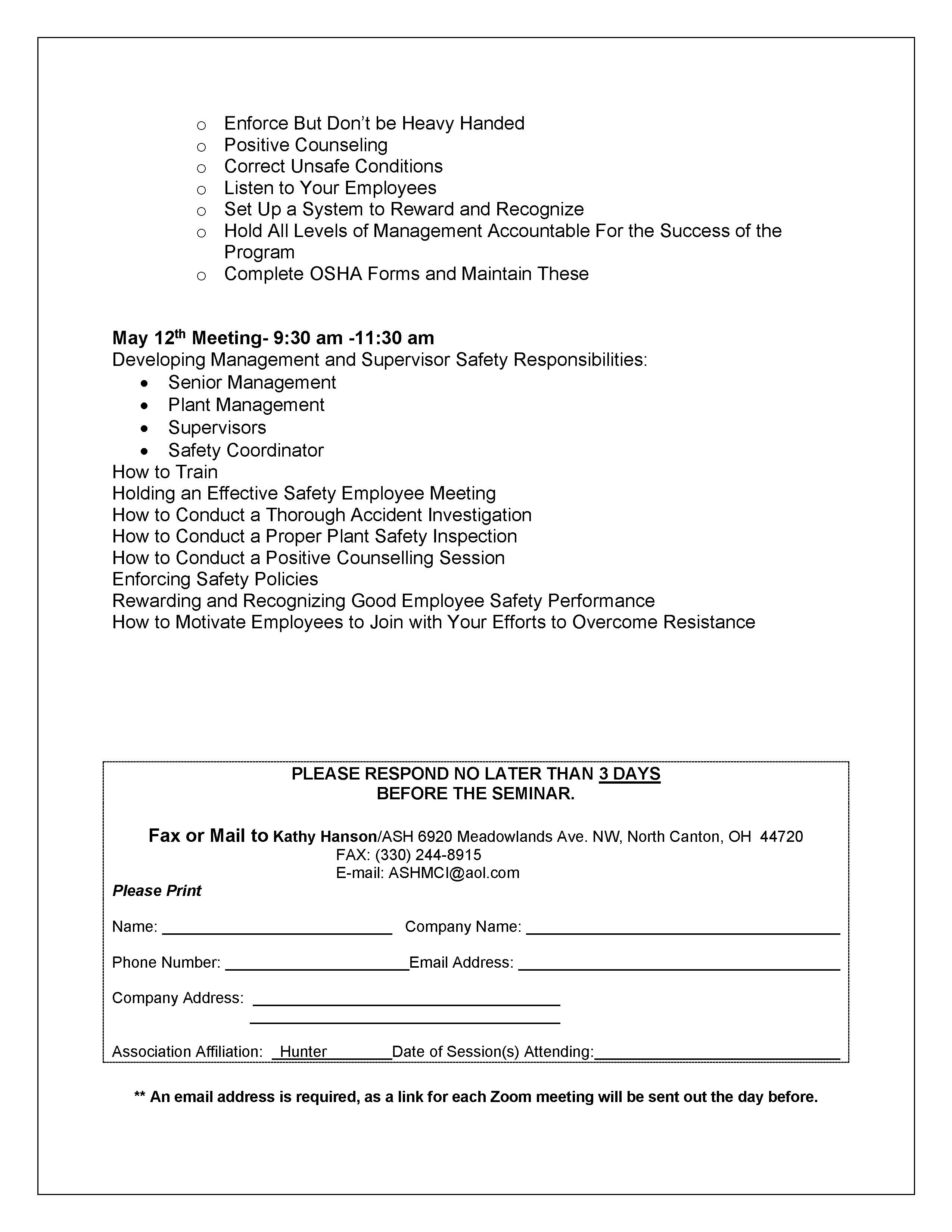 Hunter Meeting Seminars March April May 2021 Page 2